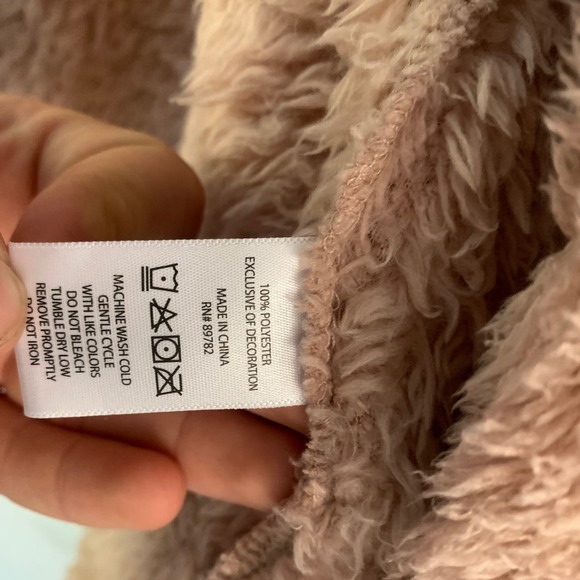 Natori Womens Dusty Rose Pink Plush Sherpa Robe Shawl Collar S/M RN89782 - Picture 3 of 9